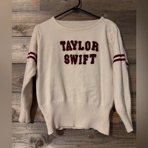 Taylor Swift Red Knit Varsity Sweater